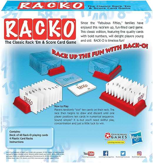 Winning Moves Rack-O Retro Game Games USA, Classic Tabletop Game Enjoyed by Families Since The 1950's! Ages 8+, 2-4 Players (6122) - Image 3