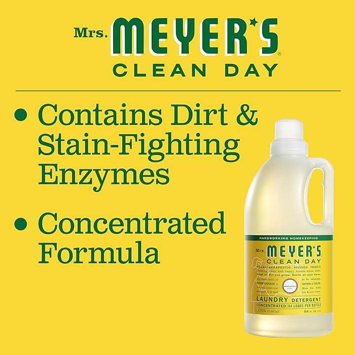 MRS. MEYER'S CLEAN DAY Laundry Detergent, Honeysuckle, 64 Fluid Ounce - Image 4