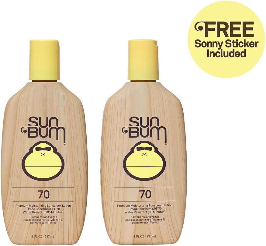 Sun Bum Original SPF 70 Sunscreen Lotion | Vegan and Reef Friendly (Octinoxate & Oxybenzone Free) Broad Spectrum Moisturizing UVA/UVB Sunscreen with Vitamin E | 8 oz (Pack of 2) - Image 2
