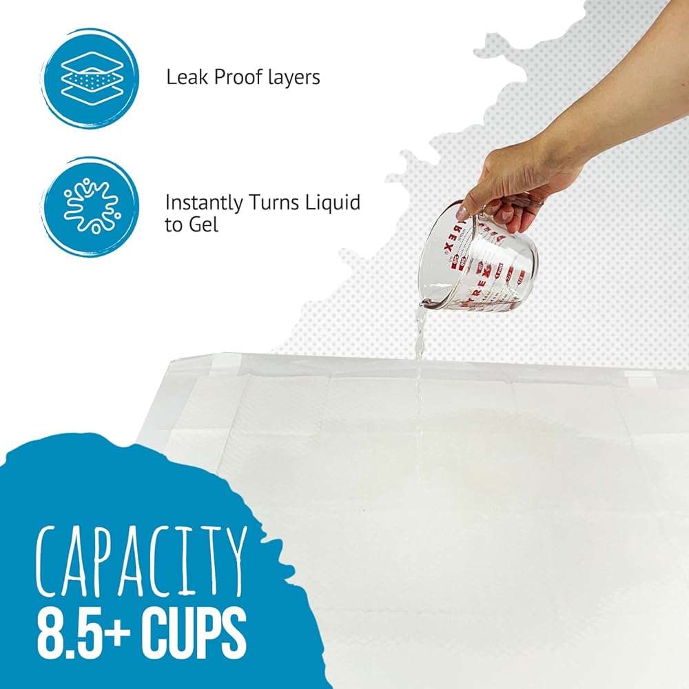 Bulldogology Pee Pads for Dogs XL with Adhesive Sticky Tape (24x35) Dog Puppy Pads Extra Large, Disposable Puppy Pads, Dog Training Wee Pads 6 Layers with Bullsorbent Polymer Tech (40-Count, White) - Image 6