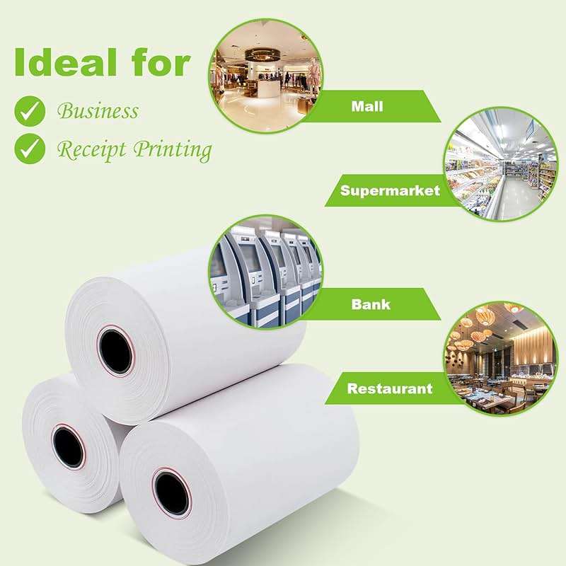 MFLABEL 2 1/4" Thermal Paper Rolls - 50 Rolls of 2.25 x 50' Credit Card Receipt Paper, Compatible with Clover POS, Visa/MasterCard Terminals, & Standard Credit Card Machines - Image 4
