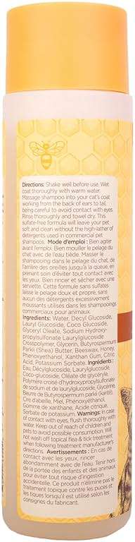 Burt’s Bees for Pets Hypoallergenic Cat Shampoo with Shea Butter and Honey, Gentle Kitten Shampoo for Indoor Cats with Dry or Sensitive Skin, Cat Bathing Supplies, 10 Fl Oz - Image 2