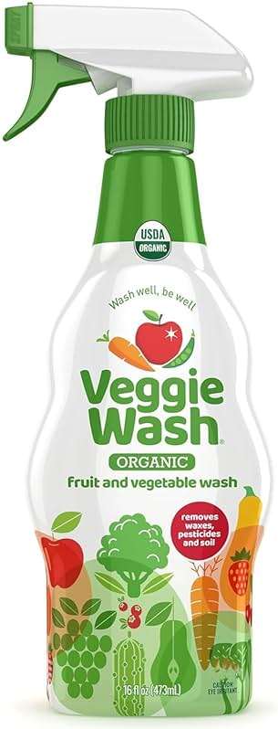 2 Pack Veggie Wash Organic Fruit and Vegetable Wash, 16 Fluid Ounce - Image 1