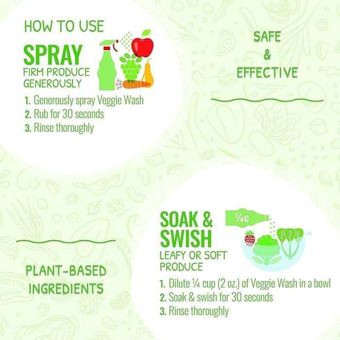 2 Pack Veggie Wash Organic Fruit and Vegetable Wash, 16 Fluid Ounce - Image 3