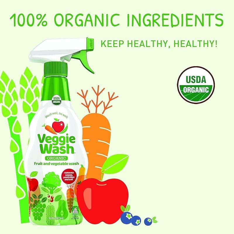 2 Pack Veggie Wash Organic Fruit and Vegetable Wash, 16 Fluid Ounce - Image 4