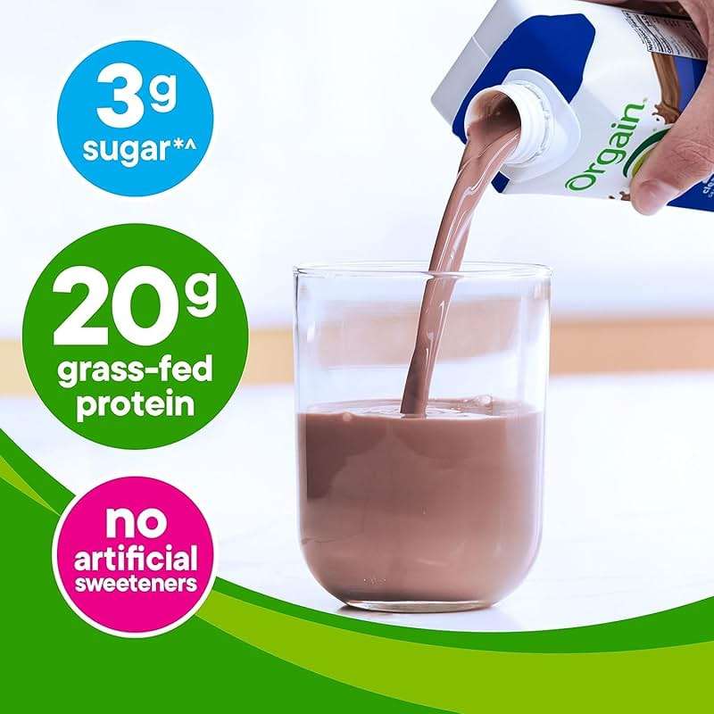 Orgain Clean Protein Shake, Grass Fed Dairy, Creamy Chocolate Fudge - 20g Whey High Protein, Kosher, Ready to Drink, Low Net Carbs, Gluten Free, No Soy Ingredients, 11 Fl Oz (Pack of 12) - Image 3