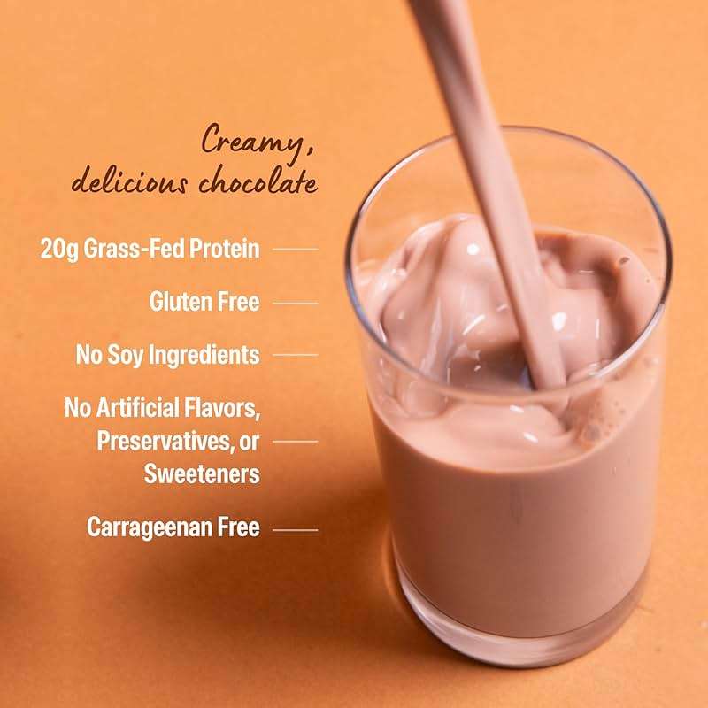 Orgain Clean Protein Shake, Grass Fed Dairy, Creamy Chocolate Fudge - 20g Whey High Protein, Kosher, Ready to Drink, Low Net Carbs, Gluten Free, No Soy Ingredients, 11 Fl Oz (Pack of 12) - Image 4