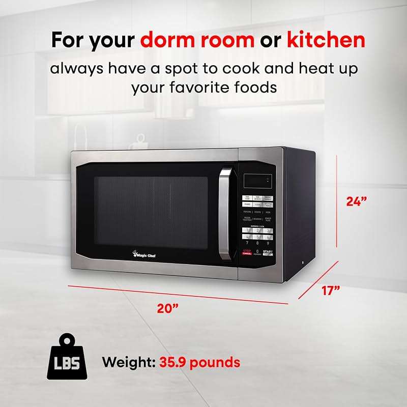 1.6 cu. ft. Countertop Microwave with Stainless Door - Image 3