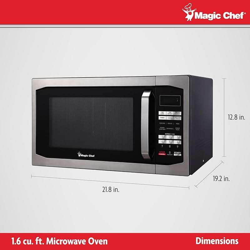 1.6 cu. ft. Countertop Microwave with Stainless Door - Image 5