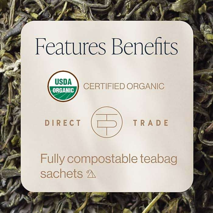 Rishi Tea Jade Cloud Chinese Green Tea - Organic, Caffeinated Sachet Bags with Natural Antioxidants, Enjoy Hot or Iced - 50 Count - Image 7