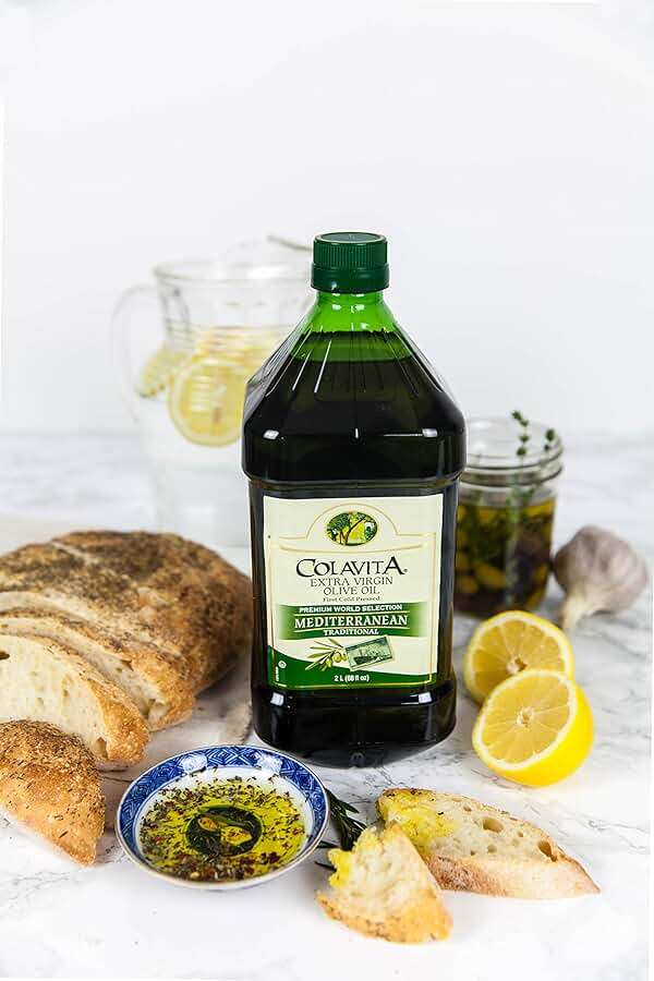 Colavita Mediterranean Extra Virgin Olive Oil | Cold Pressed Blend from Italy, Greece, Spain, Tunisia, Turkey and Morocco | Full-Bodied Flavor with Velvety Texture | OU Kosher | 34 Fl Oz (1 L) - Image 4