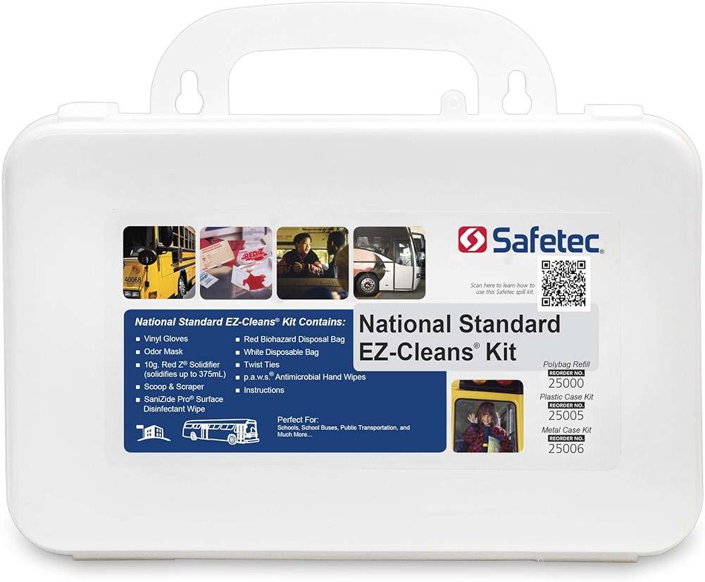 Safetec National Standard EZ-Cleans Kit (Hard case) Body Fluid Spill Kit (12 Kits/case) - Image 2