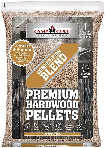 Camp Chef Competition Blend BBQ Pellets, Hardwood Pellets for Grill, Smoke, Bake, Roast, Braise and BBQ, 20 lb. Bag - Image 1