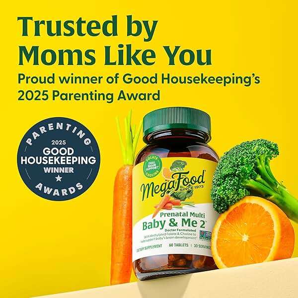 MegaFood Baby & Me 2 Prenatal Vitamin and Minerals - Vitamins for Women - with Folate (Folic Acid Natural Form), Choline, Iron, Iodine, and Vitamin C, Vitamin D and more - 120 Tabs (60 Servings) - Image 2