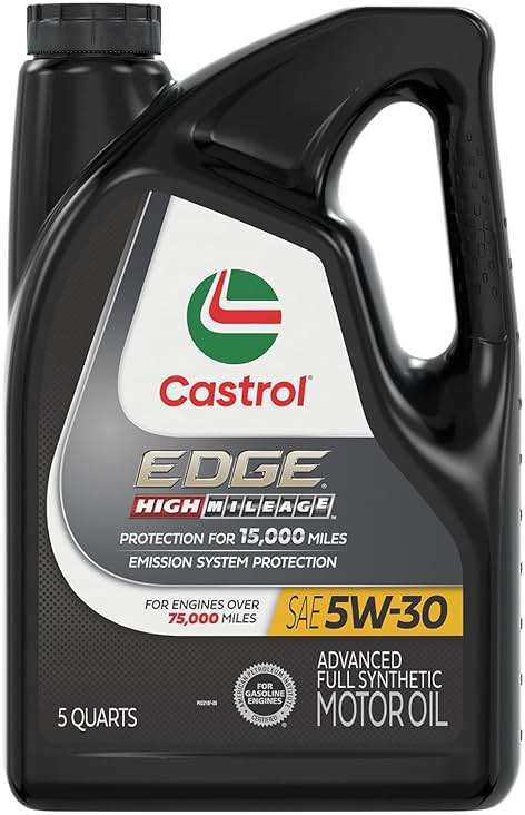 Castrol EDGE High Mileage 5W-30 Advanced Full Synthetic Motor Oil, 5 Quarts - Image 1