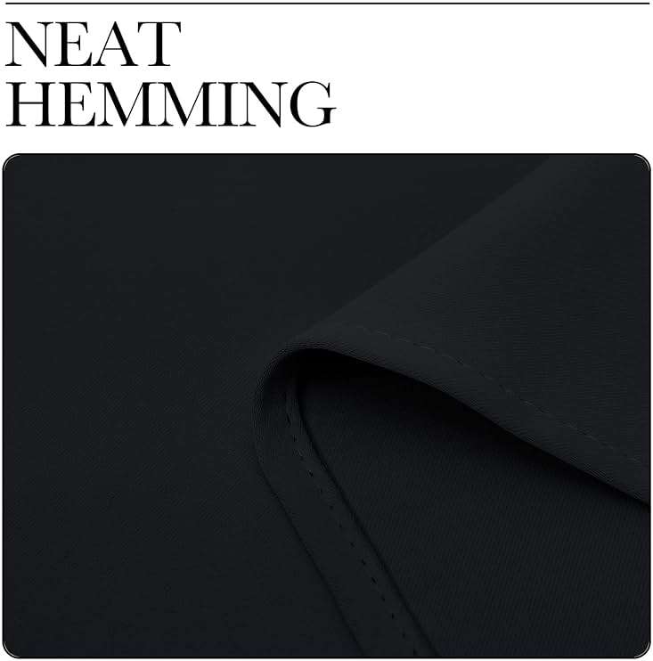 NICETOWN Halloween Pitch Black Solid Thermal Insulated Grommet Blackout Curtains/Drapes for Bedroom Window (2 Panels, 42 inches Wide by 63 inches Long, Black) - Image 8