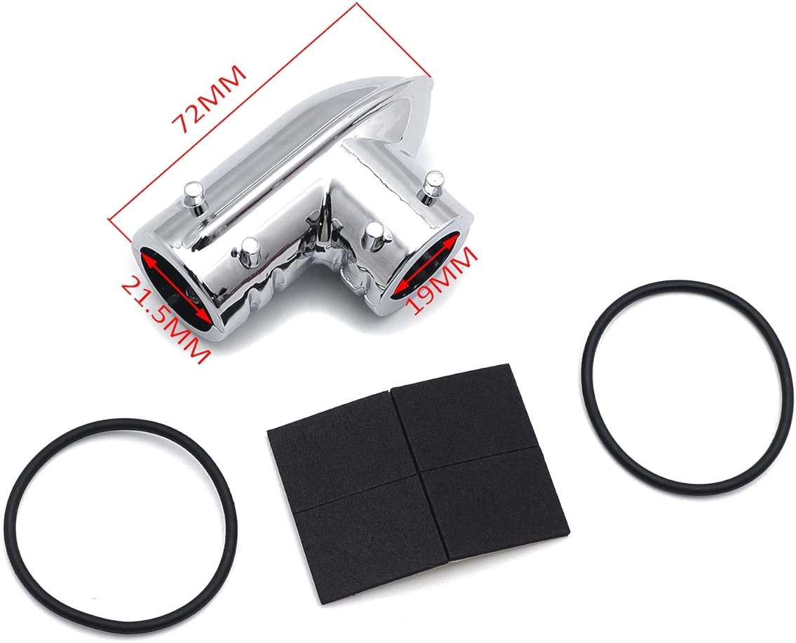 HTTMT MT418-CD Chrome Fuel Line Fitting Cover Compatible with Harley Davidson Fuel Injected Electra Glides Road Glides Road Kings Street Glides Trikes Softail Dynas Sportsters - Image 2
