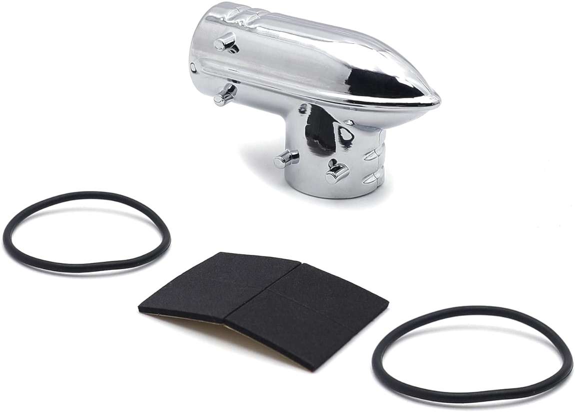 HTTMT MT418-CD Chrome Fuel Line Fitting Cover Compatible with Harley Davidson Fuel Injected Electra Glides Road Glides Road Kings Street Glides Trikes Softail Dynas Sportsters - Image 3