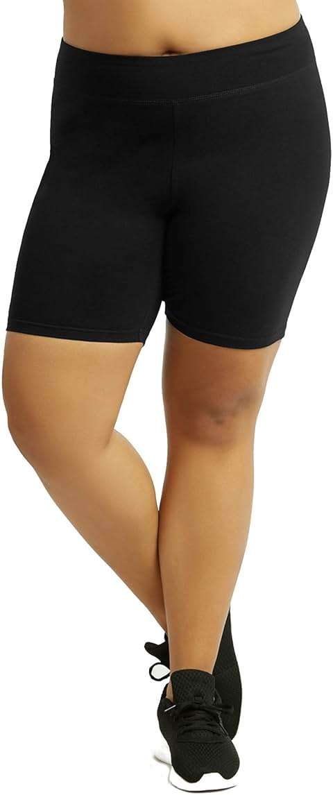 Popular Bike Shorts Women Plus Size - Soft Cotton Biker Shorts. Great Gym, Workout, Running, Yoga Shorts or Any Activity - Image 1