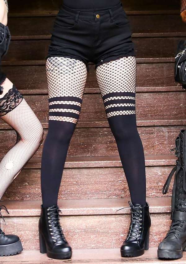 Leg Avenue Women's Dark Alternative Fishnet Tights - Image 4