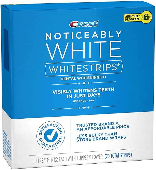 Crest 3D Whitestrips, Noticeably White, Teeth Whitening Strip Kit, 20 Strips (10 Count Pack) - Image 5