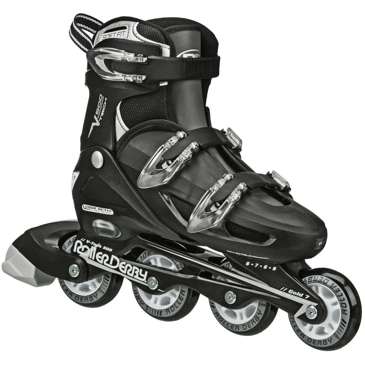 Roller Derby V-Tech 500 Adjustable Performance Inline Skates for Men, Women, Kids, Teens - Image 1