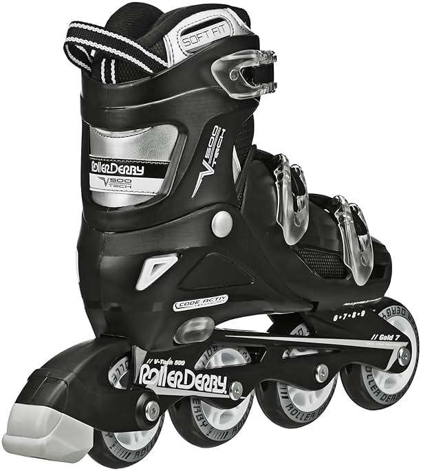 Roller Derby V-Tech 500 Adjustable Performance Inline Skates for Men, Women, Kids, Teens - Image 2