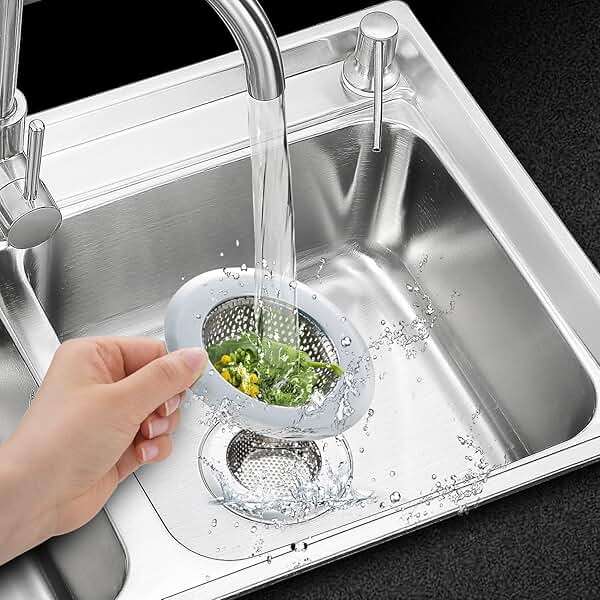 Fengbao 2PCS Kitchen Sink Strainer - Stainless Steel, Large Wide Rim 4.5" Diameter - Image 2