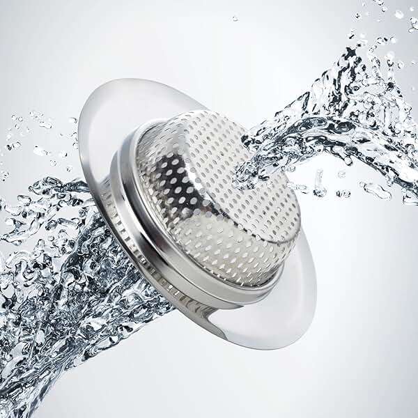 Fengbao 2PCS Kitchen Sink Strainer - Stainless Steel, Large Wide Rim 4.5" Diameter - Image 9