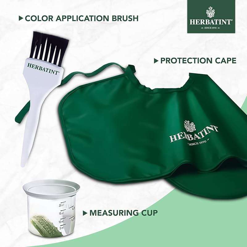 Herbatint Hair Color Application Kit - Includes Brush, Cape & Measuring Cup - Reusable, Eco-friendly Dye Application - 1 Pack - Image 2