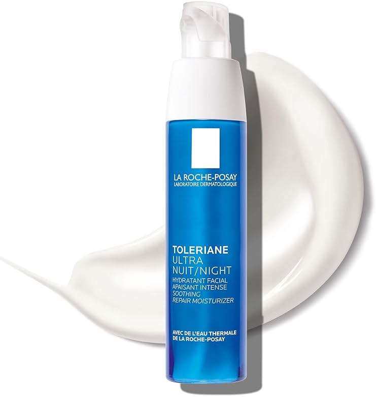 La Roche-Posay Toleriane Dermallergo Night Cream for Face, Intense Soothing Moisturizer with Vitamin E, Allergy Tested, for Sensitive Skin, Formerly Toleriane Ultra Night - Image 1
