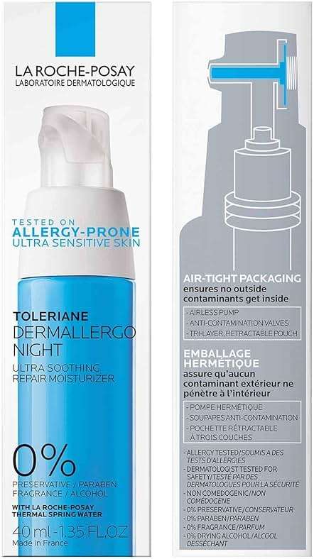 La Roche-Posay Toleriane Dermallergo Night Cream for Face, Intense Soothing Moisturizer with Vitamin E, Allergy Tested, for Sensitive Skin, Formerly Toleriane Ultra Night - Image 2