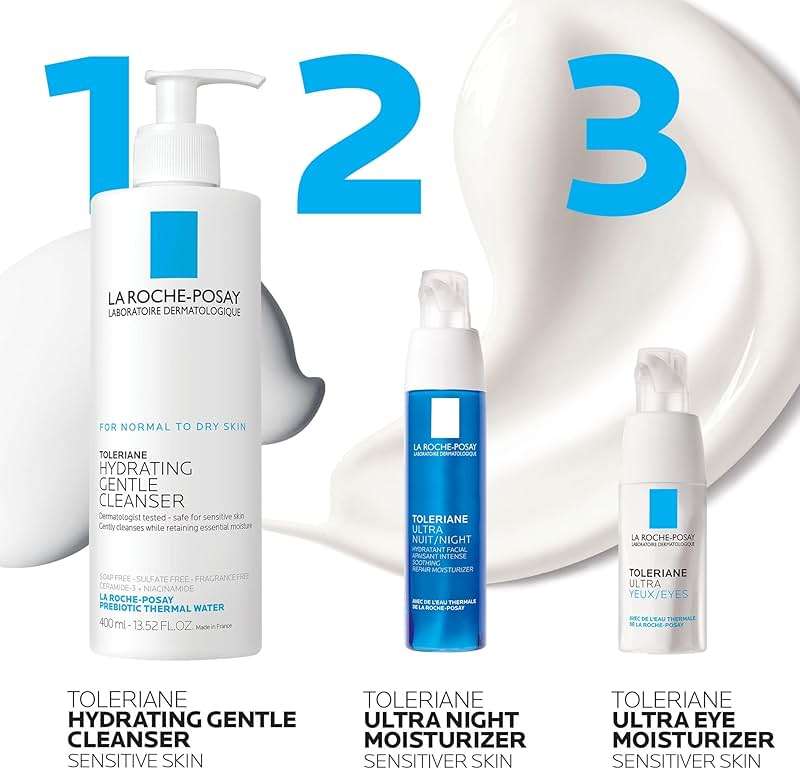 La Roche-Posay Toleriane Dermallergo Night Cream for Face, Intense Soothing Moisturizer with Vitamin E, Allergy Tested, for Sensitive Skin, Formerly Toleriane Ultra Night - Image 8