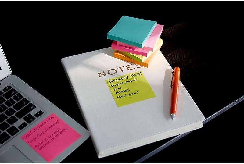 Post-it Super Sticky Notes, 3 Sticky Note Pads, 3 x 3 in., School Supplies, Office Products, Sticky Notes for Vertical Surfaces, Monitors, Walls and Windows, Supernova Neons Collection - Image 14