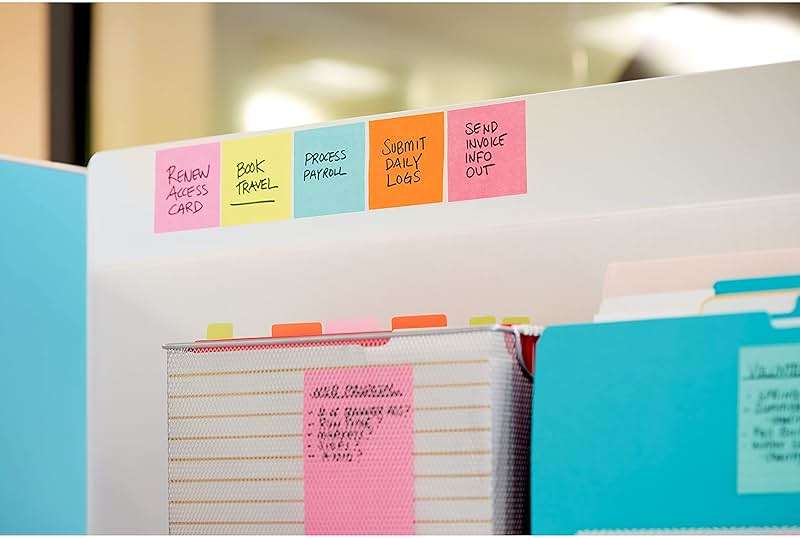 Post-it Super Sticky Notes, 12 Sticky Note Pads, 3 x 3 in., School Supplies, Office Products, 2X the Sticking Power, Supernova Neons Collection - Image 15