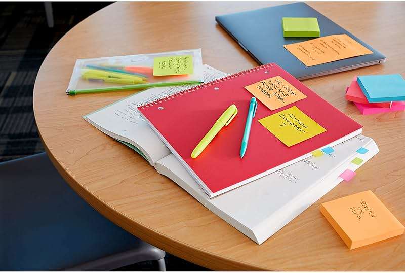 Post-it Super Sticky Notes, 12 Sticky Note Pads, 3 x 3 in., School Supplies, Office Products, 2X the Sticking Power, Supernova Neons Collection - Image 19