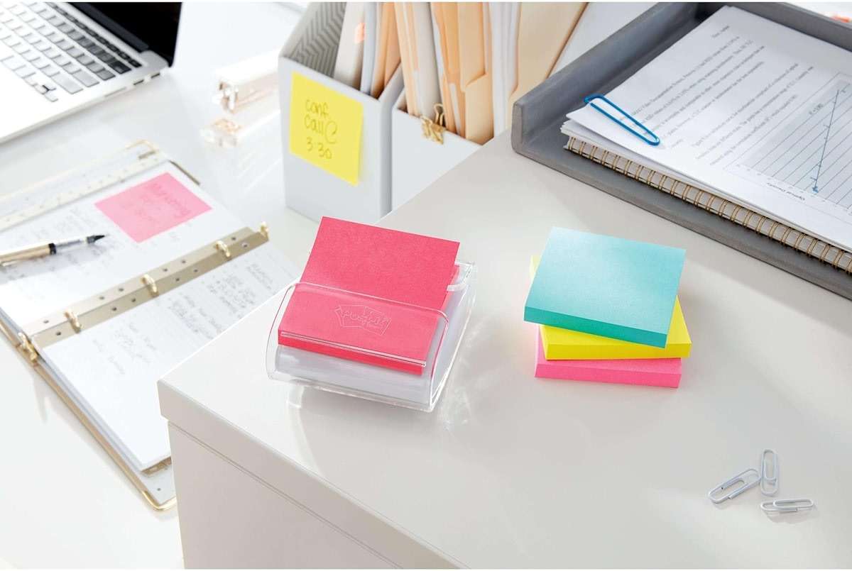Post-it Super Sticky Dispenser Pop-up Notes, 10 Sticky Note Pads, 3 x 3 in., 2X the Sticking Power, Back to School Supplies for Students, Memo Pads for Textbooks, Supernova Neons Collection - Image 2