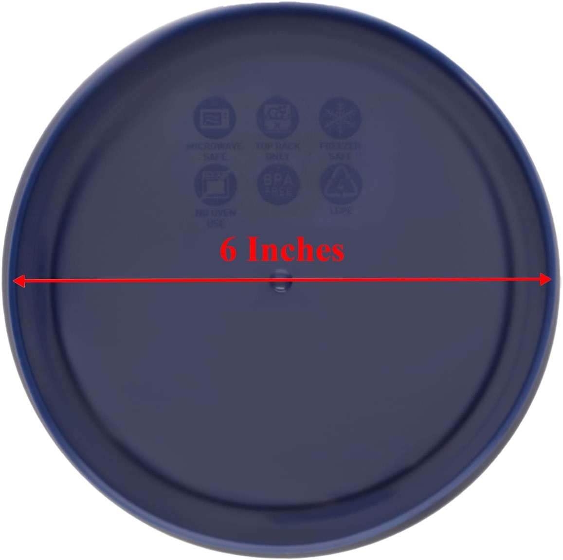 Pyrex 7201-PC 4-Cup Dark Blue Round Food Storage Replacement Lid (3-pack) - Made in the USA - Image 2