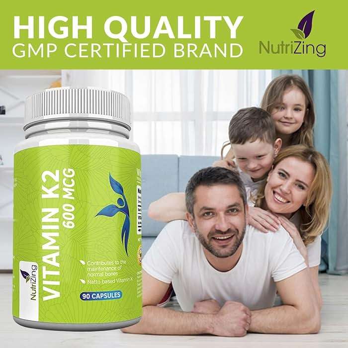 NutriZing K2 Vitamin Supplement MK7-600mcg - 90 Capsules Supports Bone & Arterial Health - High Strength Vegan Capsules - Vitamin K2 MK7 for Men & Women - 3 Month Supply - Image 6
