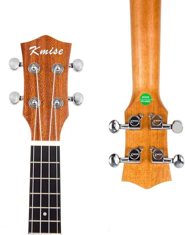 Concert Ukulele,Kmise Ukelele 23 Inch Solid Spruce Ukalalee with Bag and Digital Tuner for Beginners Adults - Image 8