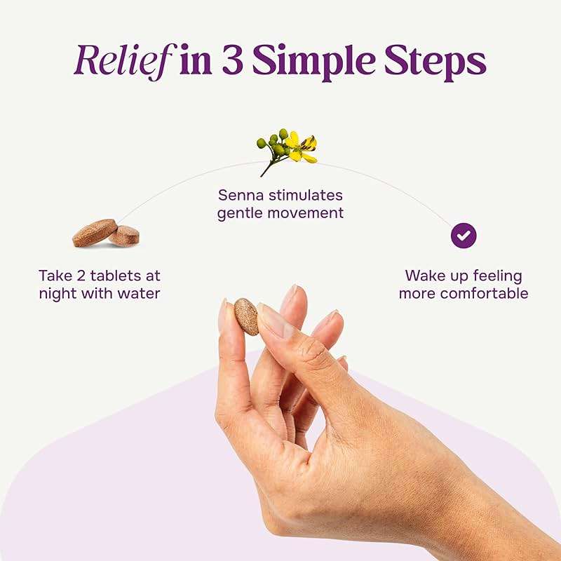 Prunelax Ciruelax Maximum Relief Laxative Tablets with Natural Senna for Occasional Constipation, Senna Extract, Vegan & Gluten-Free, Gentle Overnight Relief - 100ct - Image 3