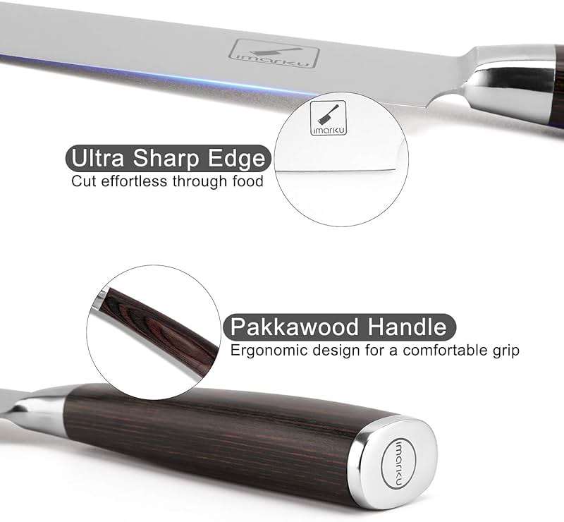 imarku Japanese Chef Knife - Sharp Kitchen Knife 8 Inch Chef's Knives HC Steel Paring Knife, Unique Gifts for Men and Women, Gifts for Mom or Dad, Kitchen Gadgets with Gift Box, Fathers Gifts - Image 5