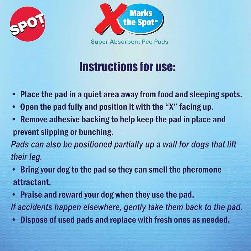SPOT X Marks The Spot Extra Absorbent Puppy Pads with Adhesive Strips & Pheromones – Attracts Dogs to Center for Training & Potty, 22" x 22", 50-Pack - Image 3
