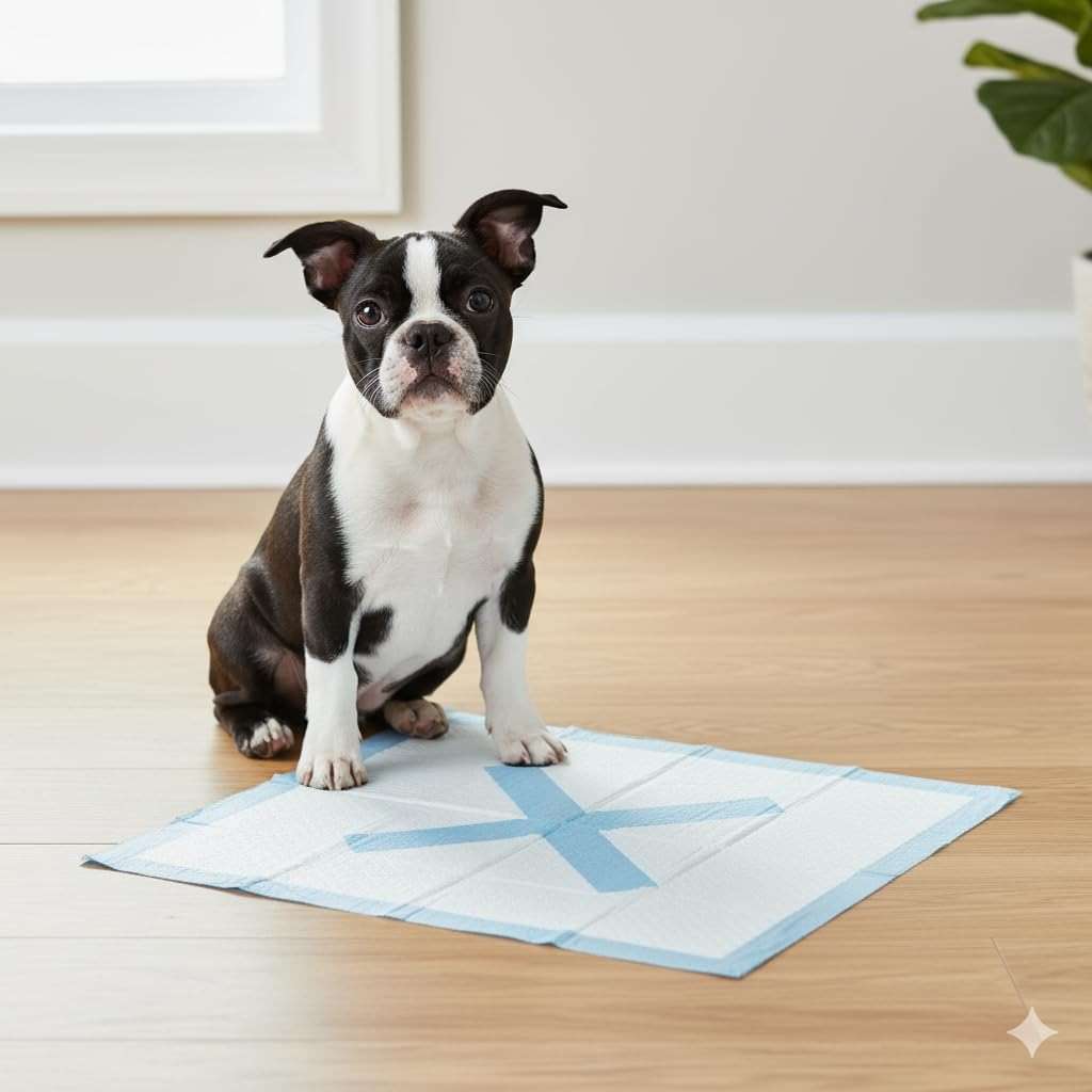 SPOT X Marks The Spot Extra Absorbent Puppy Pads with Adhesive Strips & Pheromones – Attracts Dogs to Center for Training & Potty, 22" x 22", 50-Pack - Image 9