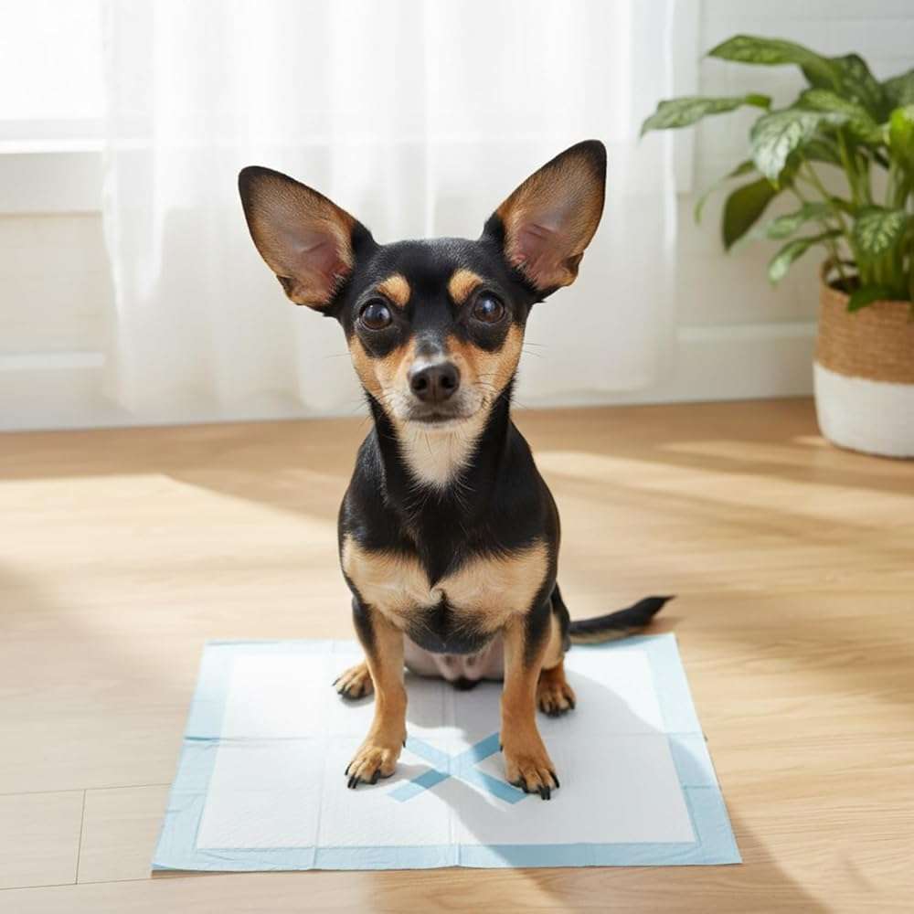 SPOT X Marks The Spot Extra Absorbent Puppy Pads with Adhesive Strips & Pheromones – Attracts Dogs to Center for Training & Potty, 22" x 22", 50-Pack - Image 10
