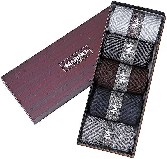 Marino Mens Patterned Dress Socks, Colorful Fun Socks, Fashion Cotton Socks - 5 Pack - Diamond Collection - 13-15 - Image 7