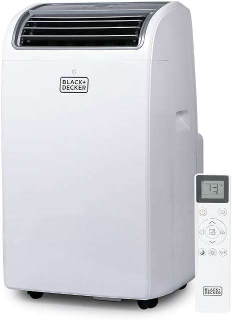 BLACK+DECKER Smart Portable Air Conditioner, 14,000 BTU for Rooms up to 700 Sq. Ft., Smart Portable AC with Follow Me Remote and Window Kit, BPACT14WT, White - Image 1
