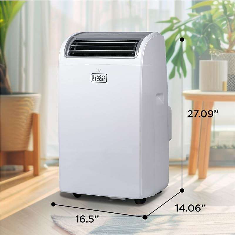 BLACK+DECKER Smart Portable Air Conditioner, 14,000 BTU for Rooms up to 700 Sq. Ft., Smart Portable AC with Follow Me Remote and Window Kit, BPACT14WT, White - Image 2