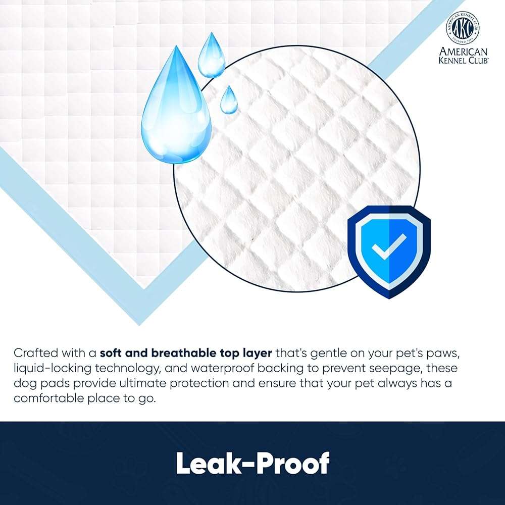 American Kennel Club Ultra Absorbent Odor Control Scented Training Pads For Dogs Leak-proof Quick Dry Gel – 22 x 22 Puppy Pads - Lavender Scented - Pack of 150 - Image 6