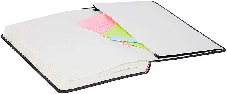 Amazon Basics Classic Lined Writing Notebook for Note Taking and Journaling, Hardcover with Elastic Closure, 240 Pages, 5" x 8.25", Black - Image 7
